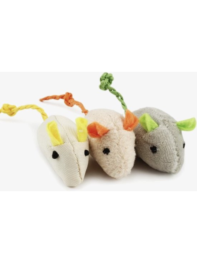 Catnip Mice Set 3pcs