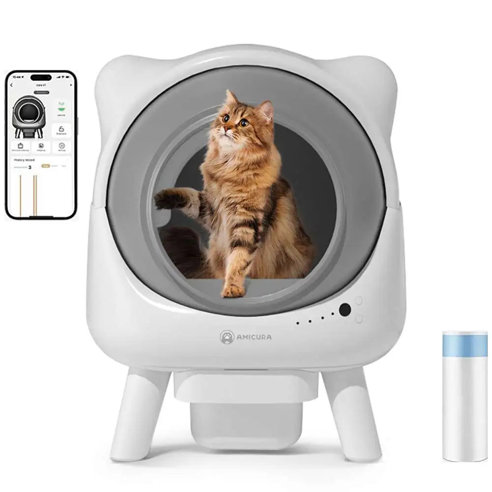 Amicura Cura X1 – Automatische Kattenbak met Appbediening en Veiligheidssensoren